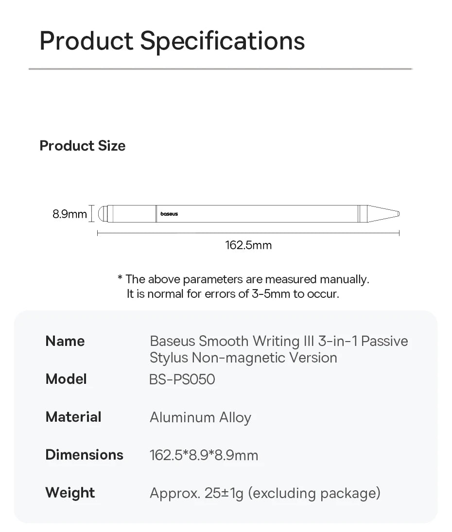 3-in-1 Universal Capacitive Stylus Pen for Touch Screens - 23