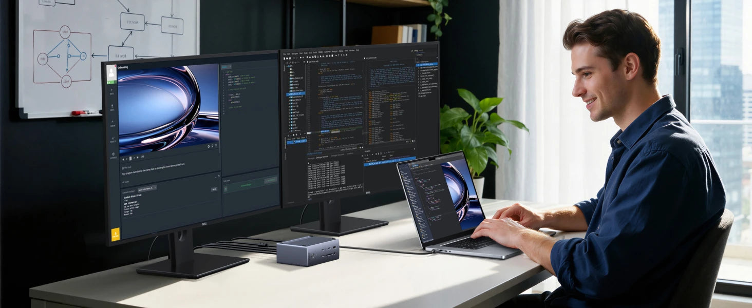 13-in-1 Thunderbolt 4 Docking Station 40Gbps 8K Dual Display Hub - 15