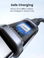 100W USB-C to USB-C Fast Charging Cable for Laptops and Smartphones