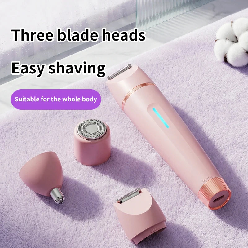 3-in-1 Electric Waterproof Women's Hair Shaver and Bikini Trimmer