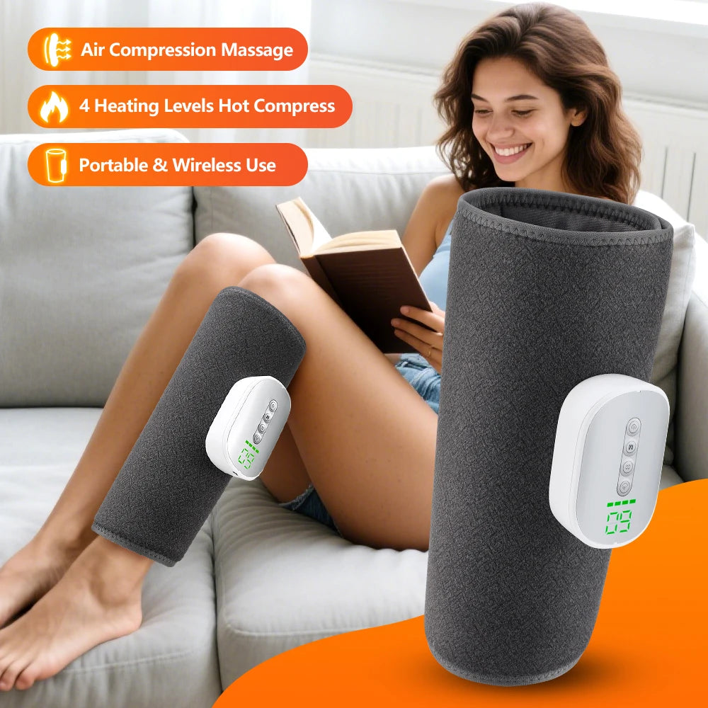 Cordless Air Compression Calf Massager with Heat - 7