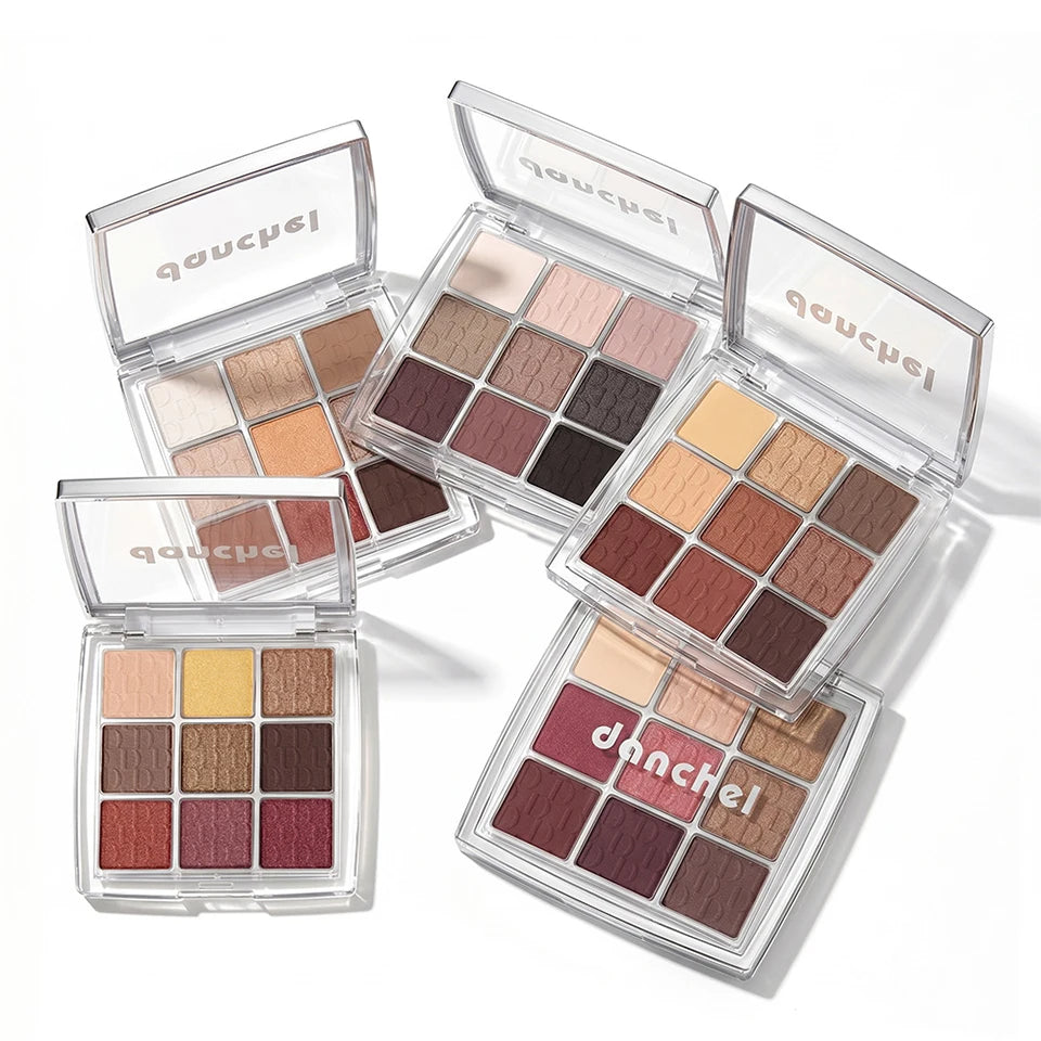 9-Color Eyeshadow Palette with Makeup Brush