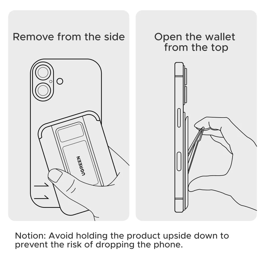 Magnetic Phone Wallet and Foldable Stand for MagSafe