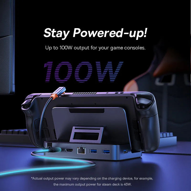 6-in-1 USB-C Docking Station for Steam Deck and Gaming Consoles - 3