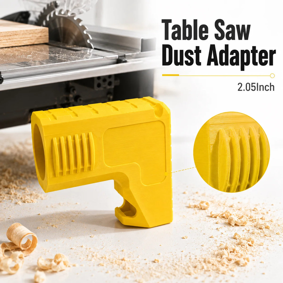 2.05-Inch Table Saw Dust Collection Adapter