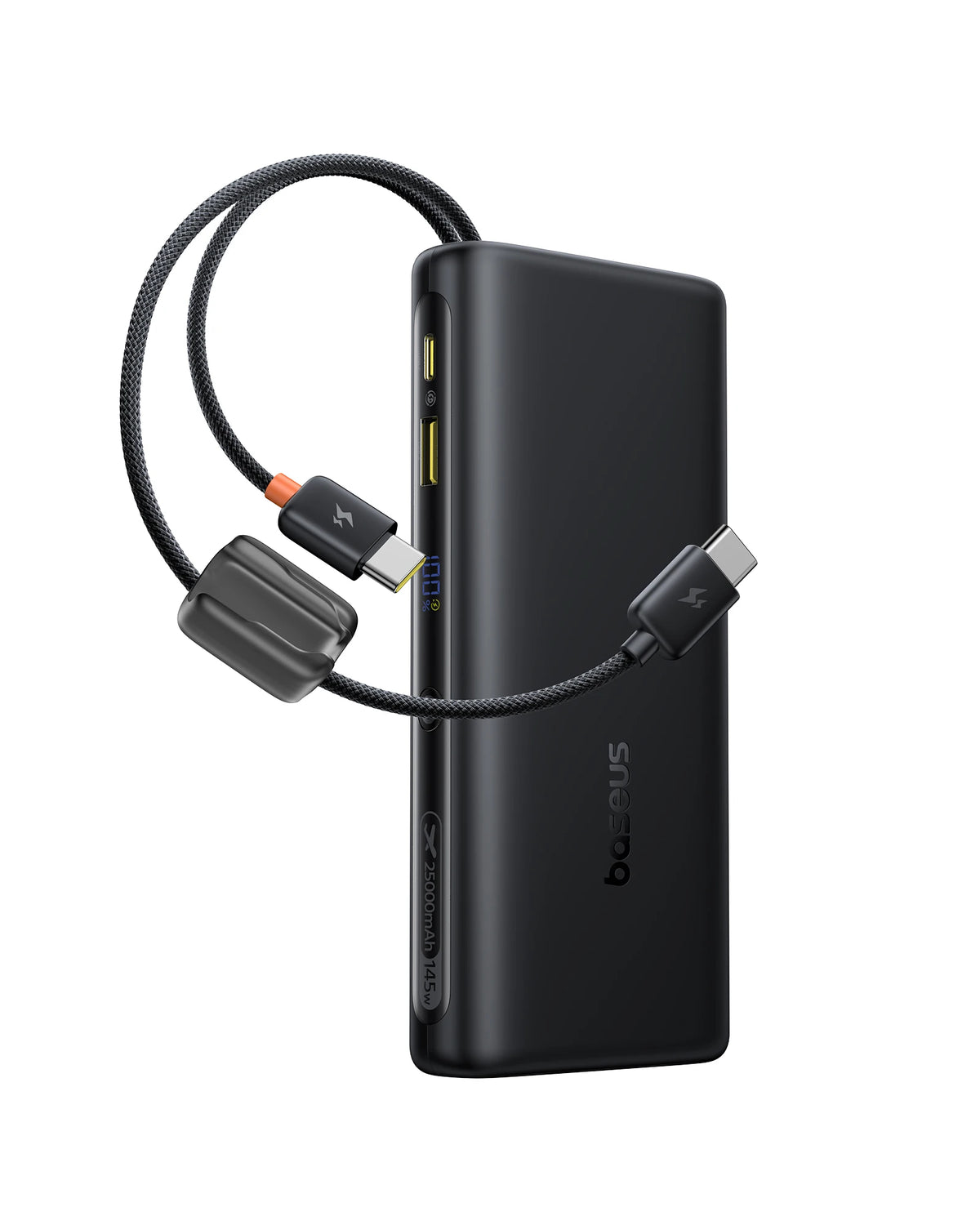 145W Fast Charging 25000mAh Power Bank with Built-in Cables
