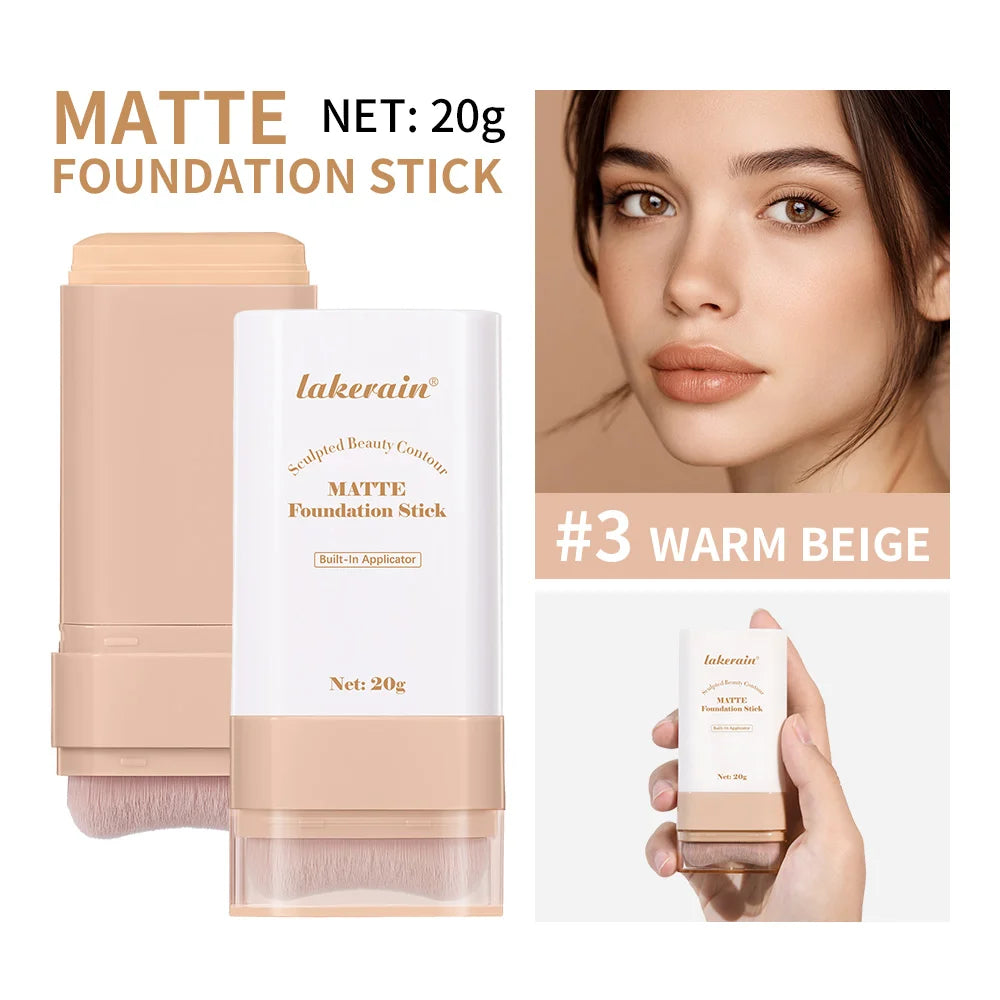 Matte Foundation Stick with Built-in Brush