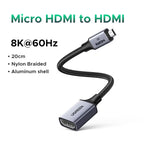 Micro HDMI to HDMI Adapter 4K 60Hz Cable