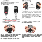 4 Channel 433MHz Wireless Cloning Remote Control for Gates and Doors