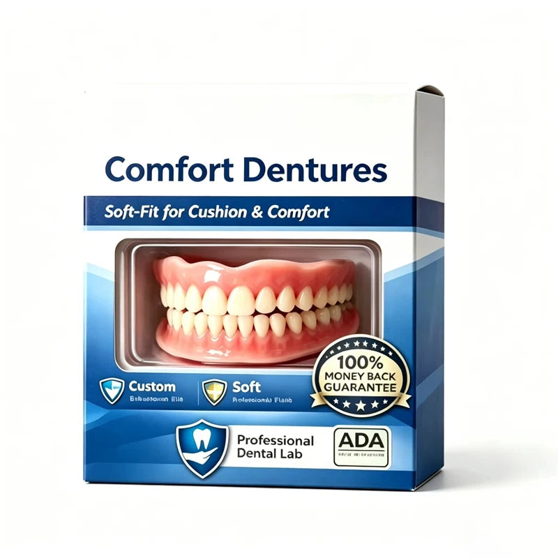 Instant Comfort Fit Silicone Denture Set for Natural Smile - 6