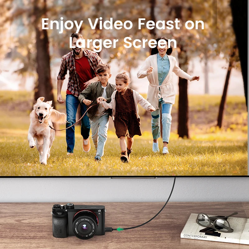 4K 60Hz Micro HDMI to HDMI Cable for Cameras and Laptops