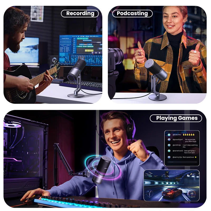USB Condenser Microphone with RGB for Gaming and Streaming - 6