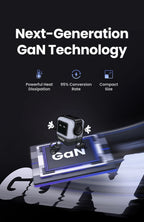 65W GaN USB-C Fast Charger with LED Display for Laptops and Phones