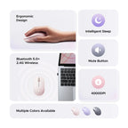 Dual-Mode Bluetooth and 2.4G Wireless Ergonomic Mouse