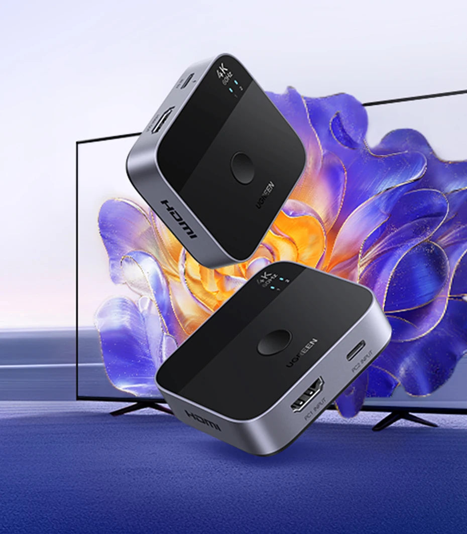 4K 60Hz HDMI and USB-C 2-in-1 Switcher for Dual Device Setup - 7
