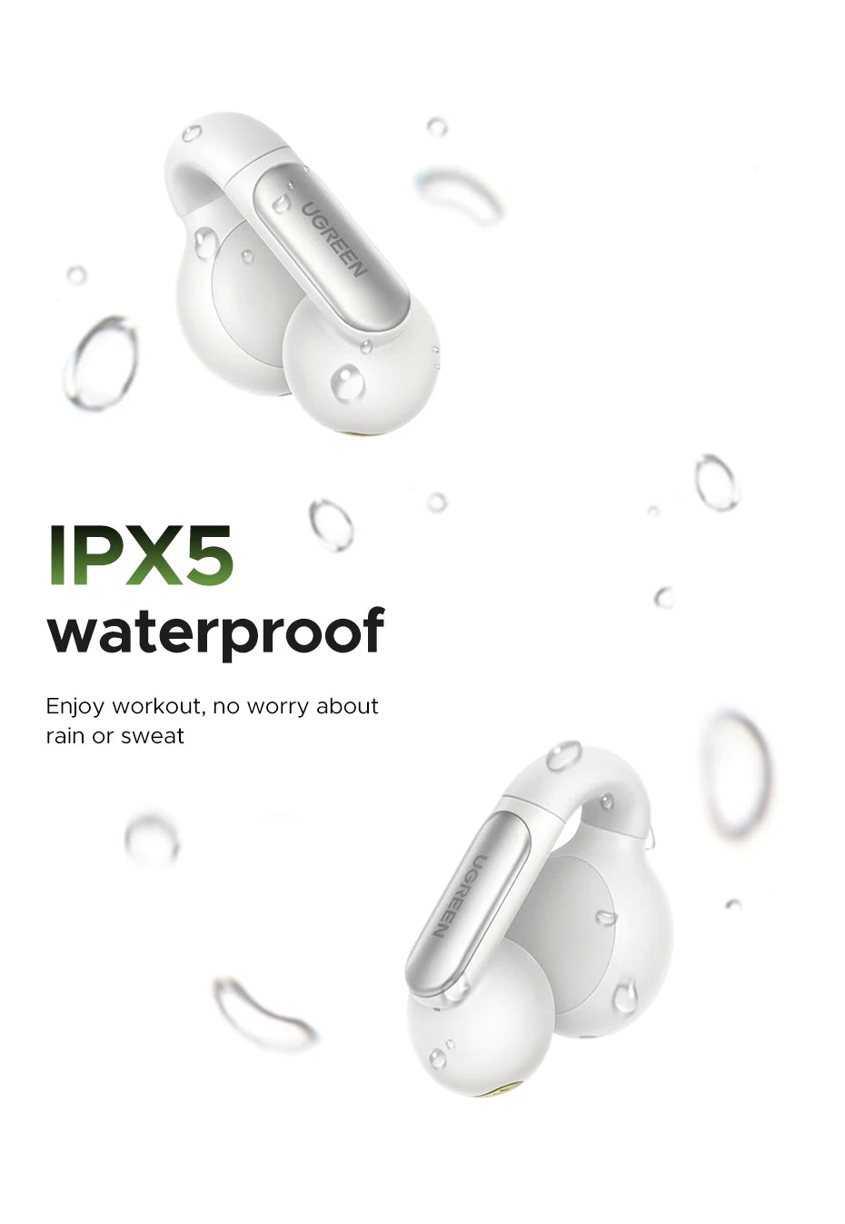 Open Ear Wireless Bluetooth 5.4 Clip-On Sports Earbuds - 17
