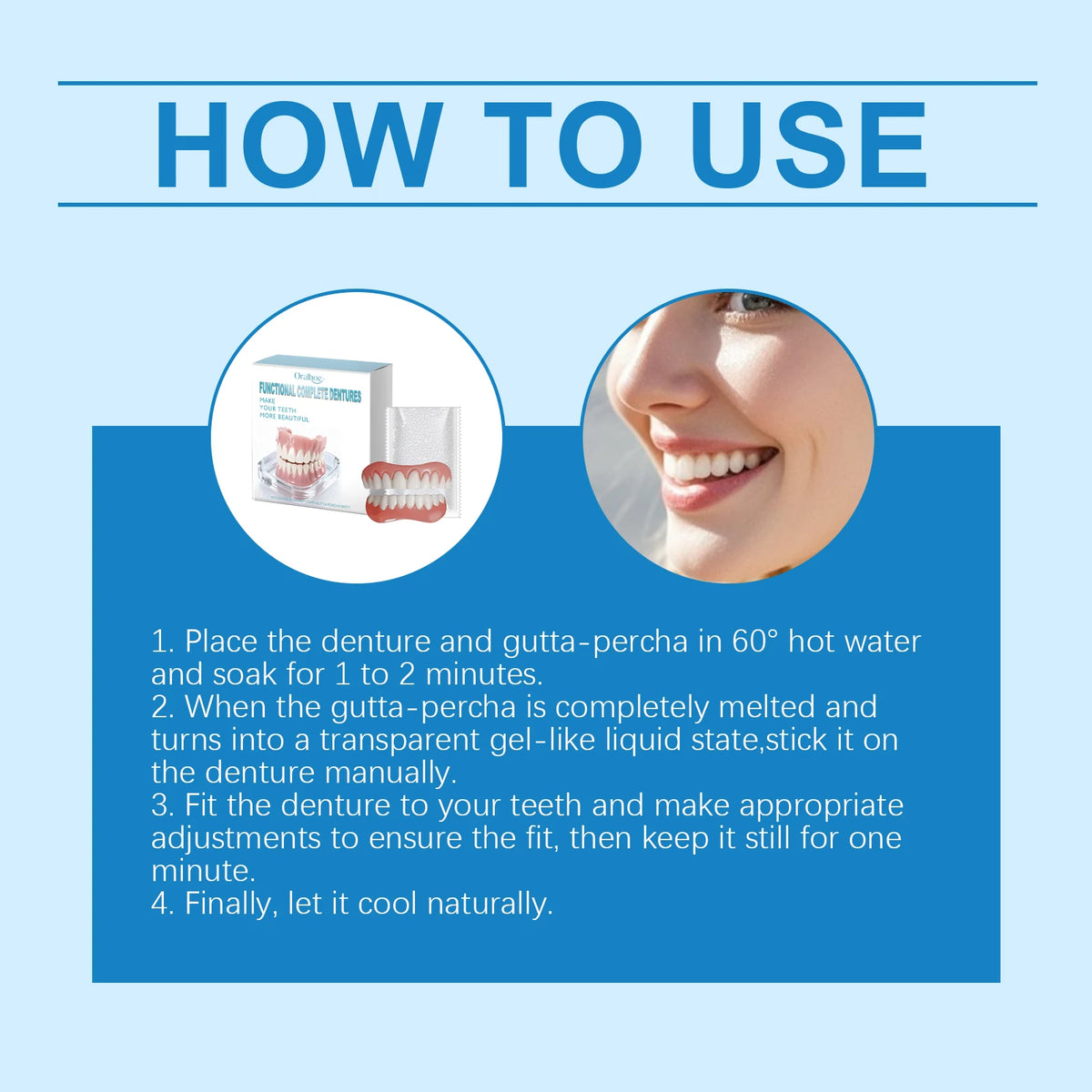 Cosmetic Denture Set for Instant Smile Enhancement