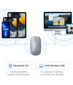 Silent Wireless Mouse with Bluetooth 5.0 and 4000 DPI