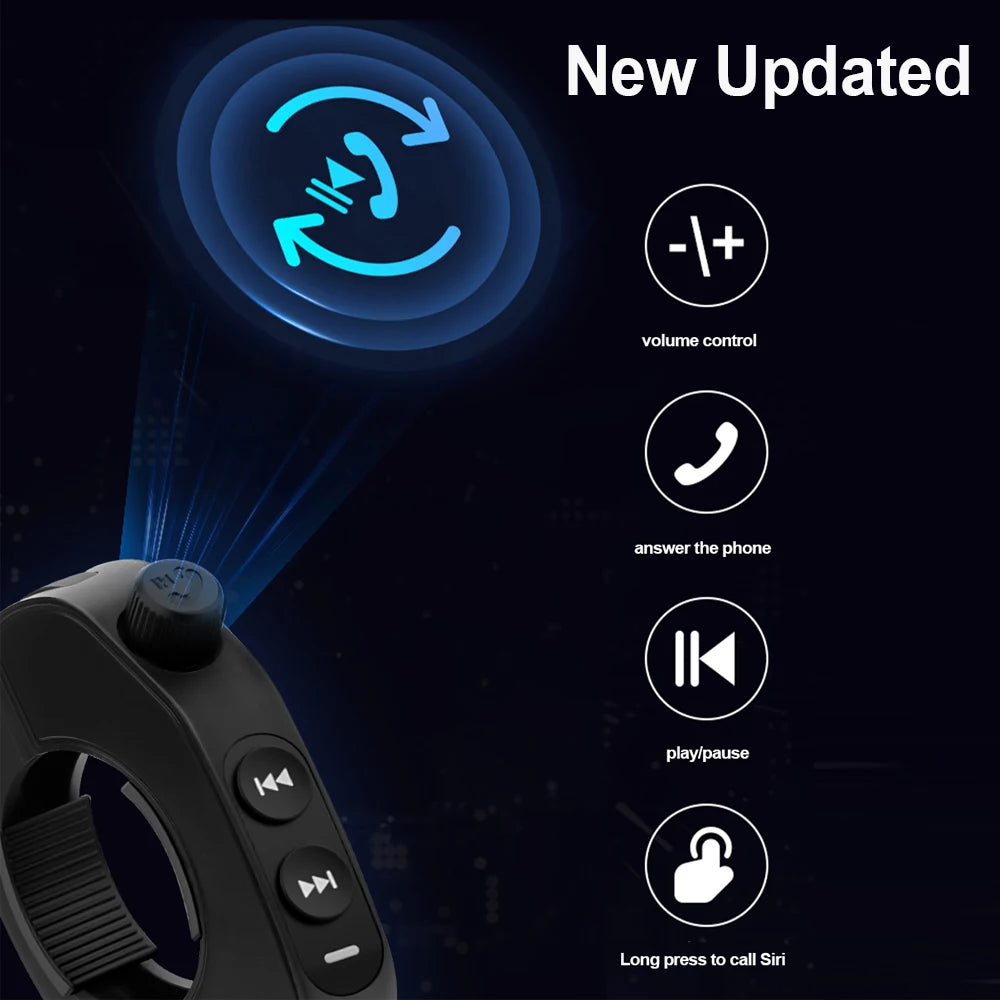 Bluetooth 5.3 Motorcycle Handlebar Remote Control for Phone and Headset