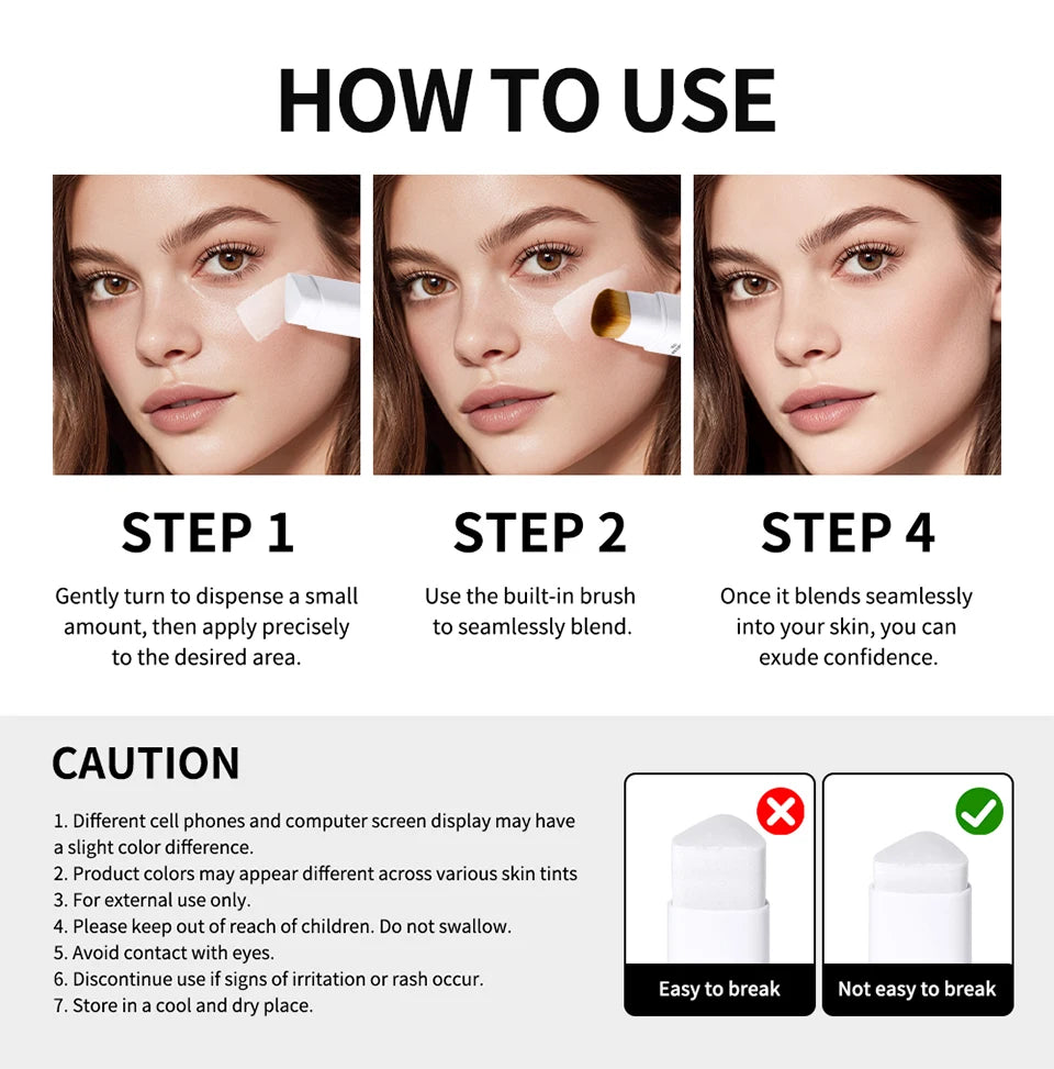 Color-Changing Foundation Stick with Built-in Brush - 16