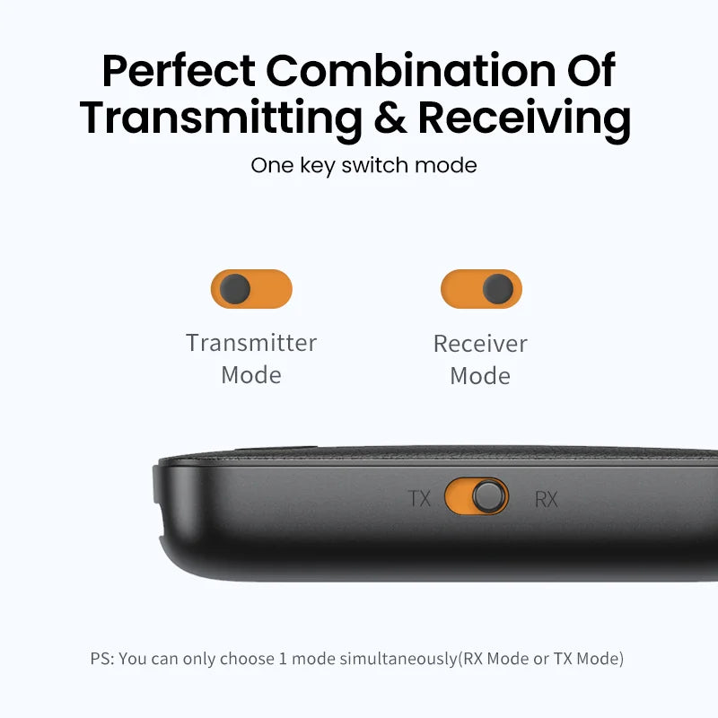 2-in-1 Bluetooth 5.0 Transmitter and Receiver Adapter