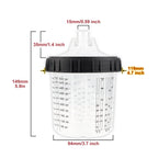 600ml Disposable Paint Sprayer Mixing Cup and Lid System
