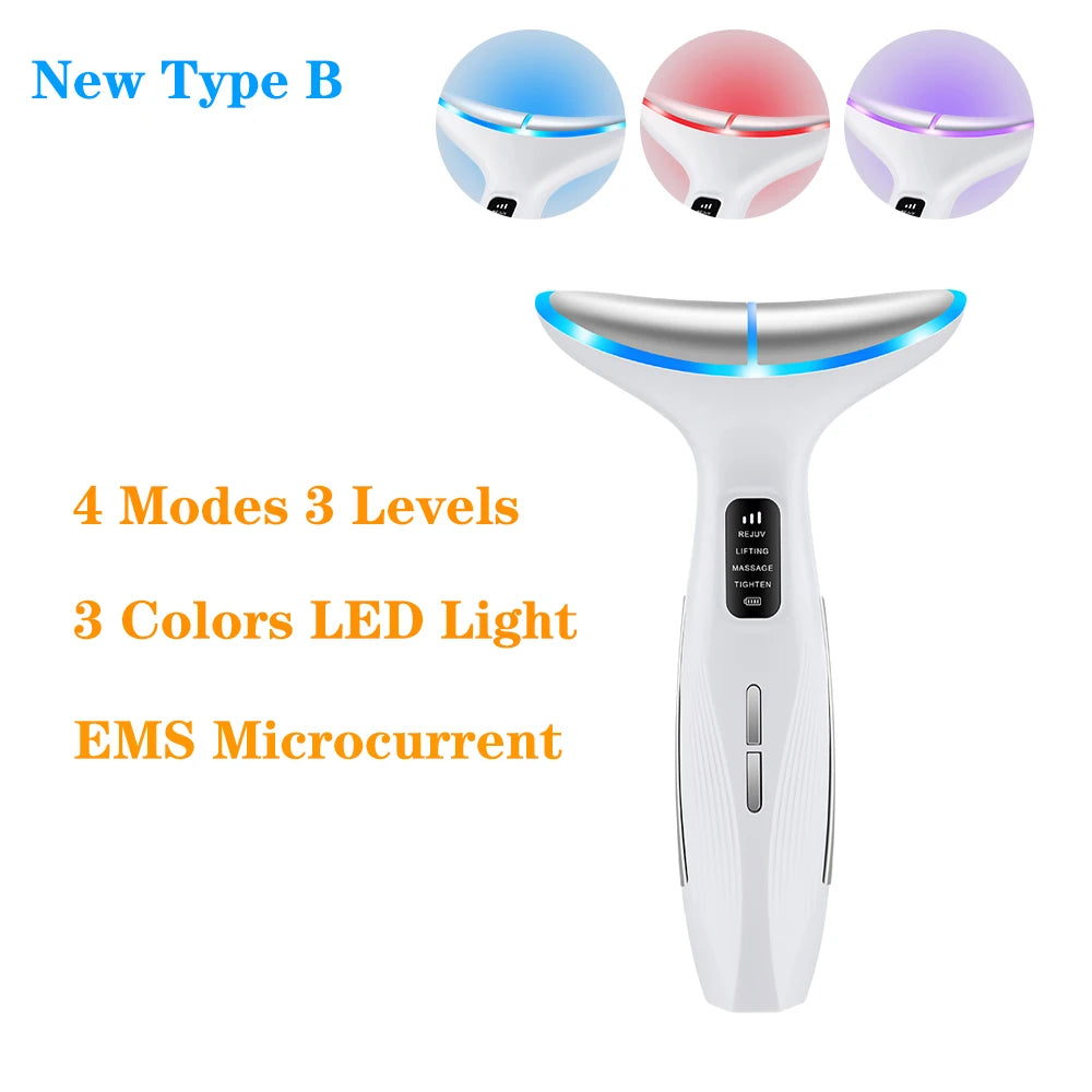 LED Face and Neck Skin Tightening Massage Device - 27