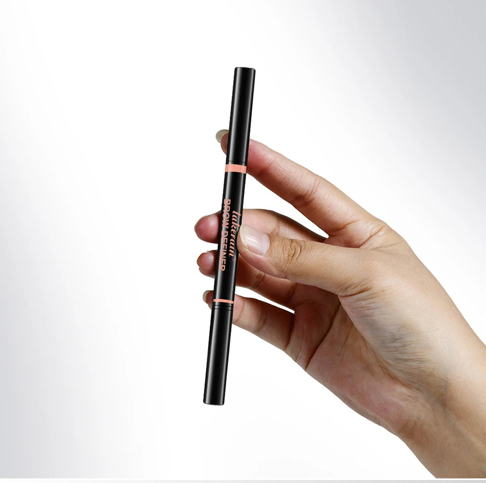 Waterproof Triangular Tip Eyebrow Pencil with Spoolie Brush