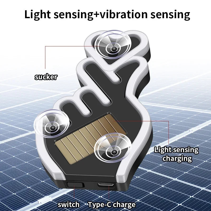 Solar USB Heart Neon LED Car Window Atmosphere Light with Sensors