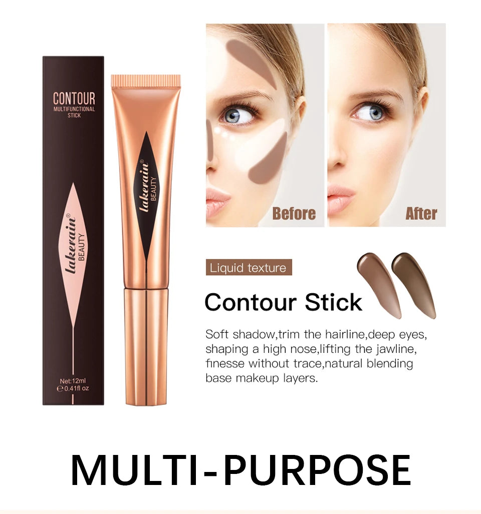 Liquid Contour, Blush and Highlighter Wand with Cushion Applicator