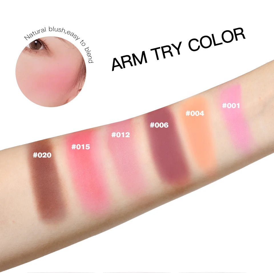 Matte Embossed Powder Blush Palette for Natural Cheek Color