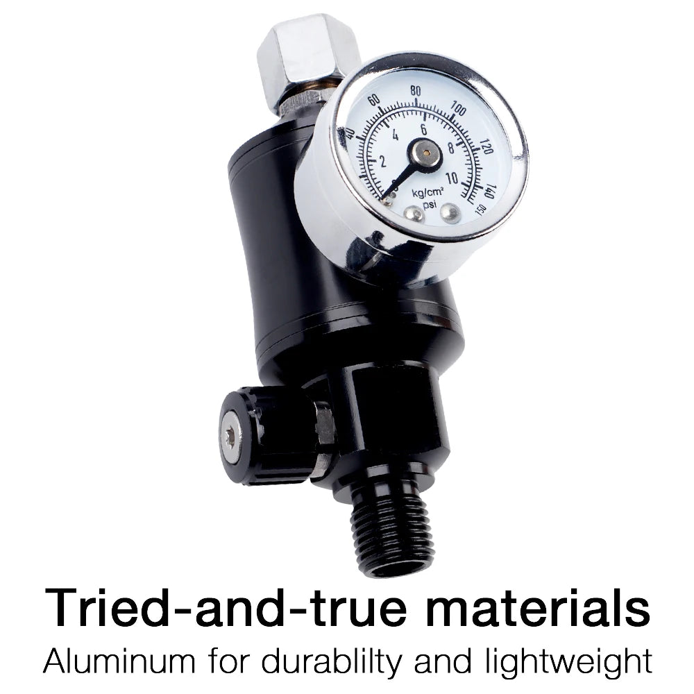Paint Spray Gun Air Regulator with Water Separator Gauge