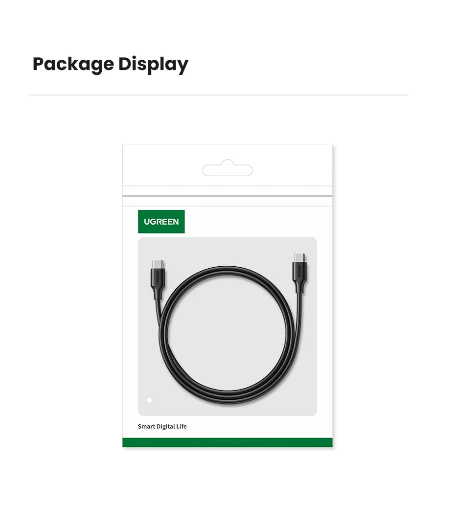 100W USB-C to USB-C Fast Charging and Data Sync Cable - 21