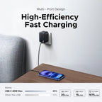 20W Outlet Extender with 4 AC Outlets and 4 USB Charging Ports