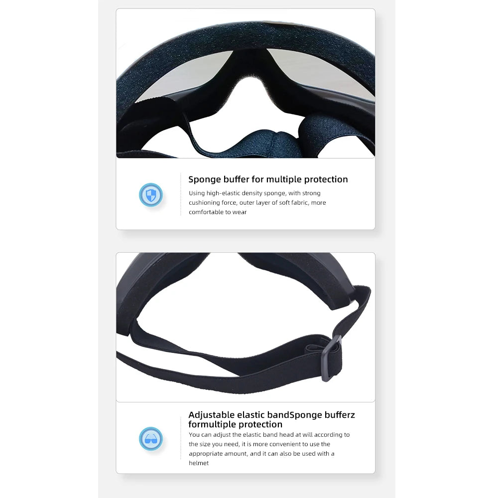 Unisex Windproof Anti Glare Motorcycle Riding and Ski Goggles