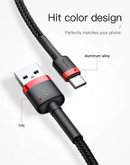 3A Fast Charging USB-A to USB-C Braided Data Cable