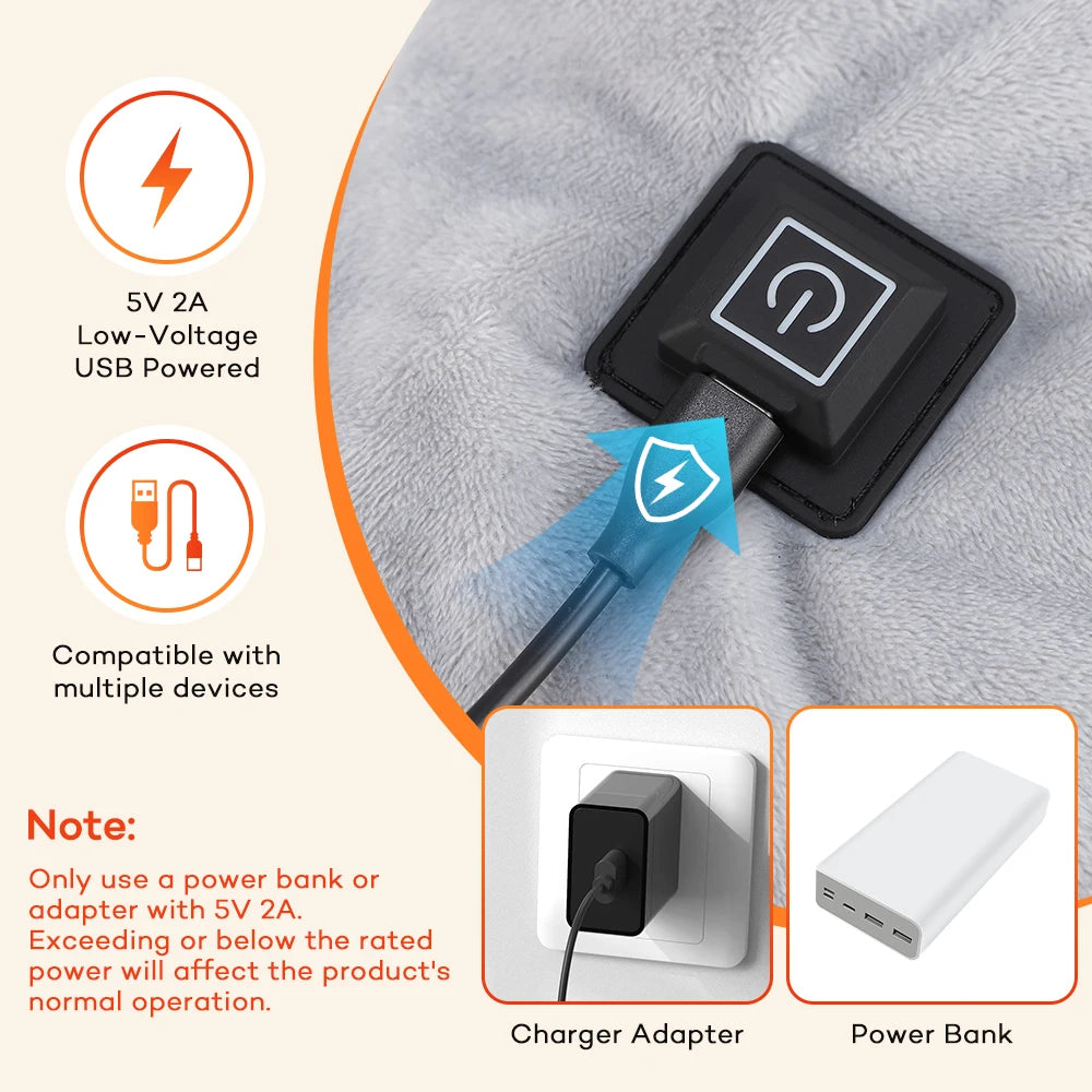 USB Electric Heated Neck and Shoulder Heating Pad