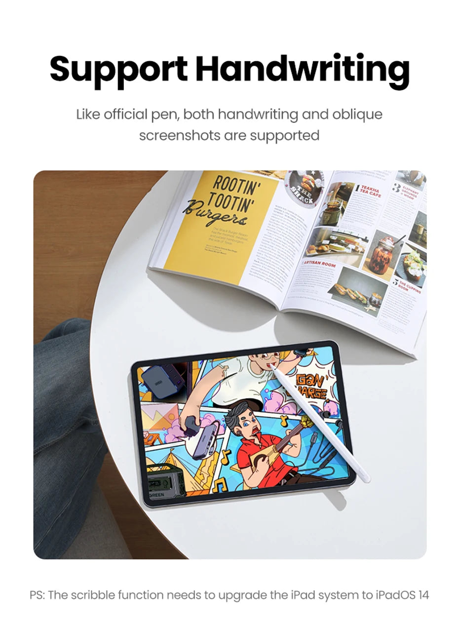 Precision Stylus Pen for iPad with Palm Rejection & Fast Charging