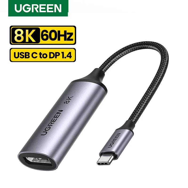 USB-C to DisplayPort 1.4 8K Adapter for Monitors and Laptops