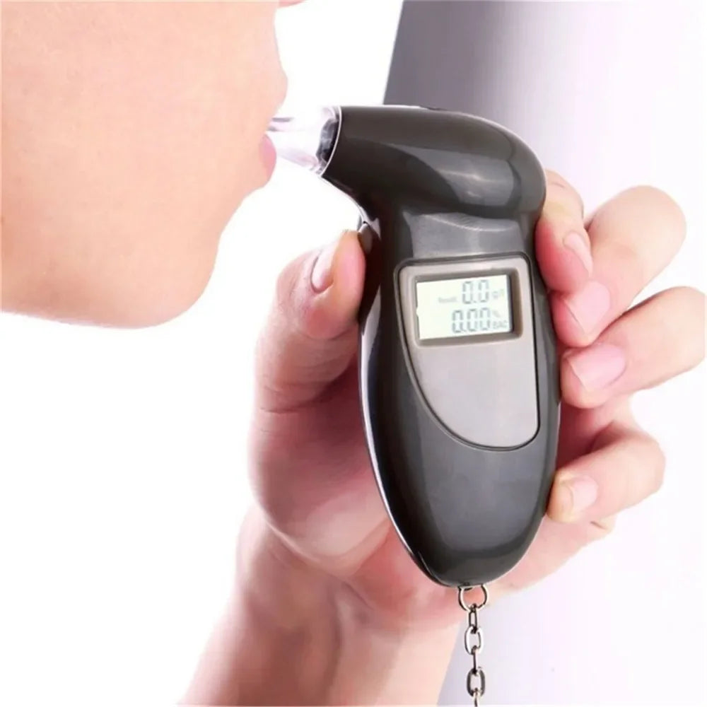 Digital Alcohol Breath Tester with LCD Display and 5 Mouthpieces