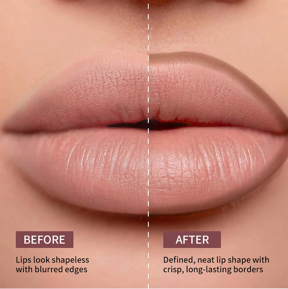 Waterproof Felt-Tip Lip Liner for Sculpting and Contouring
