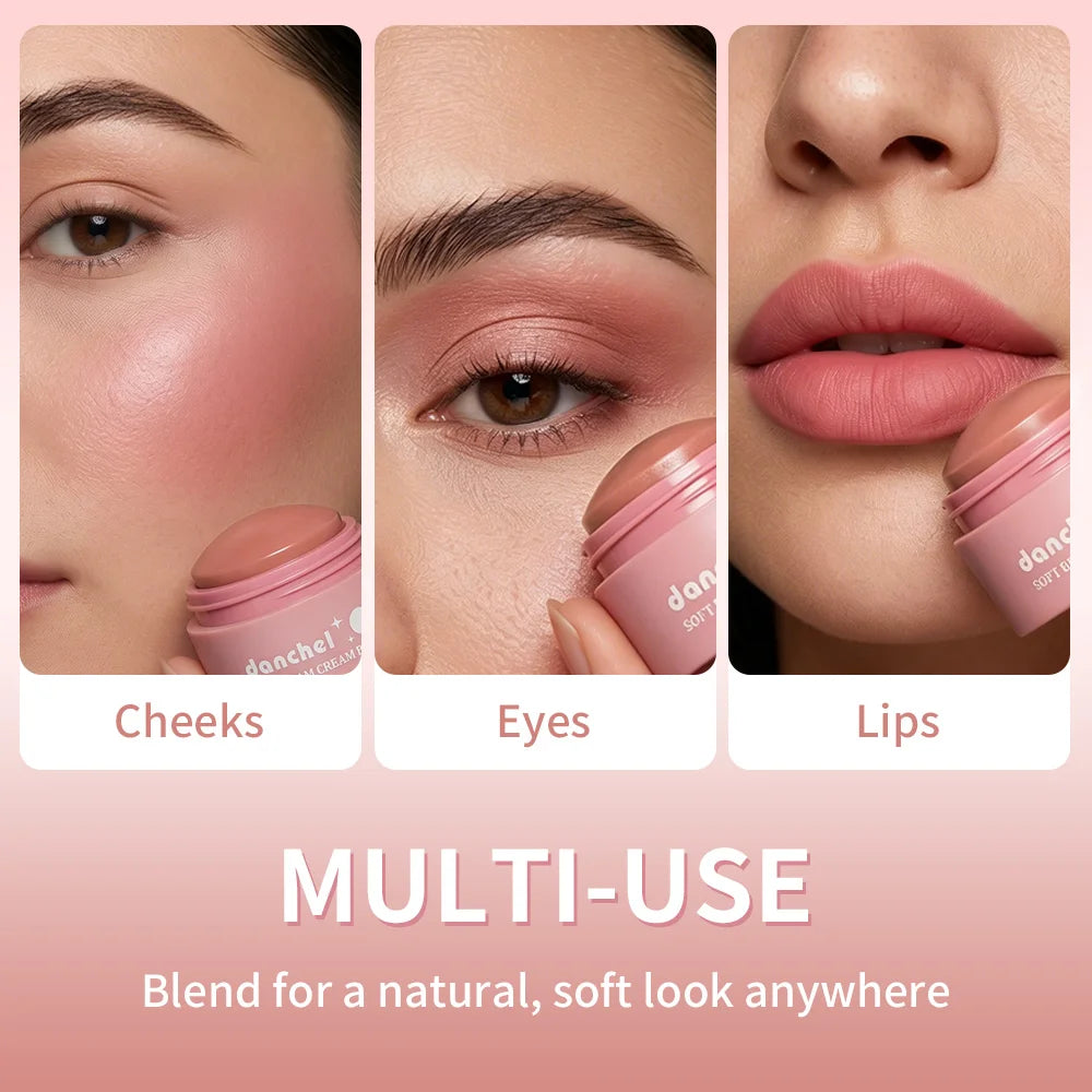 Soft Cream Blush for Cheeks, Lips, and Eyes