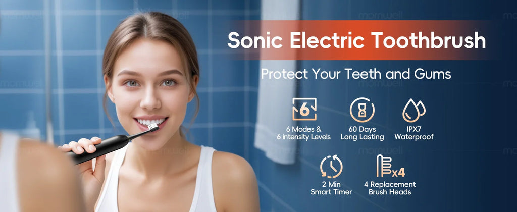 Portable Oral Irrigator and Sonic Electric Toothbrush Set