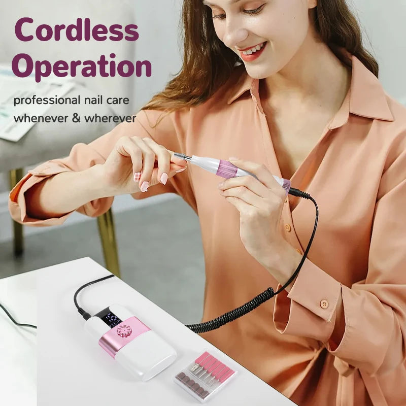 Rechargeable Electric Nail Drill for Manicure and Pedicure