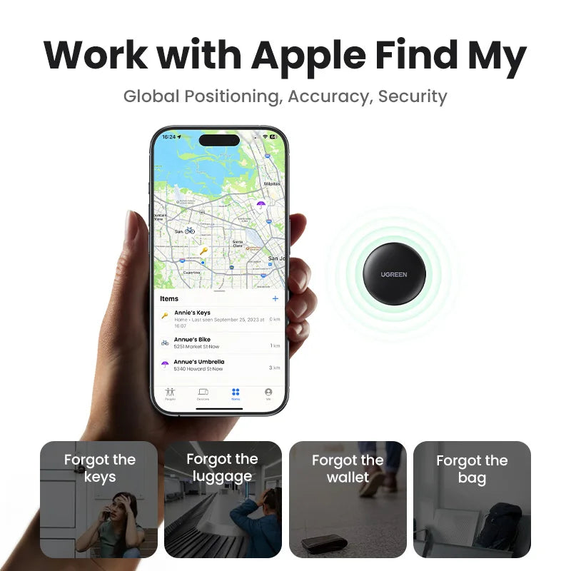 Smart Bluetooth Item Tracker for Apple Find My Network