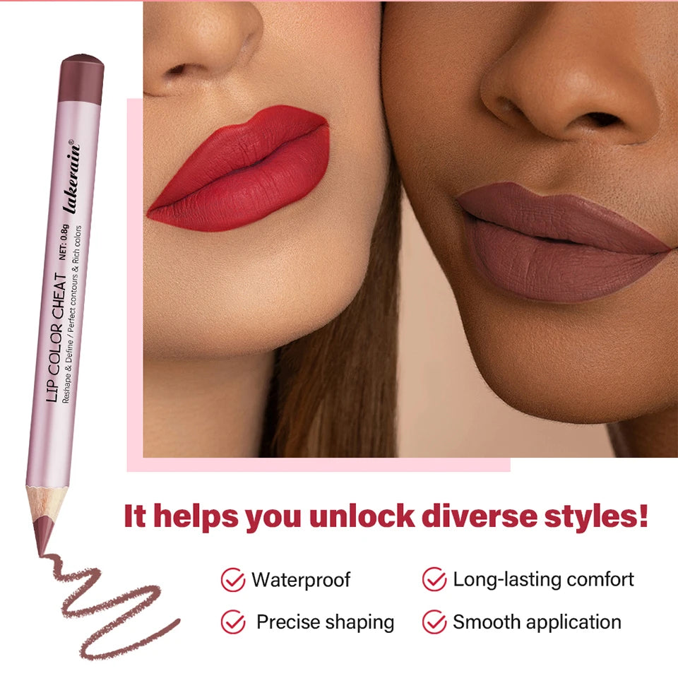 Waterproof Matte Lip Liner Pencil Set