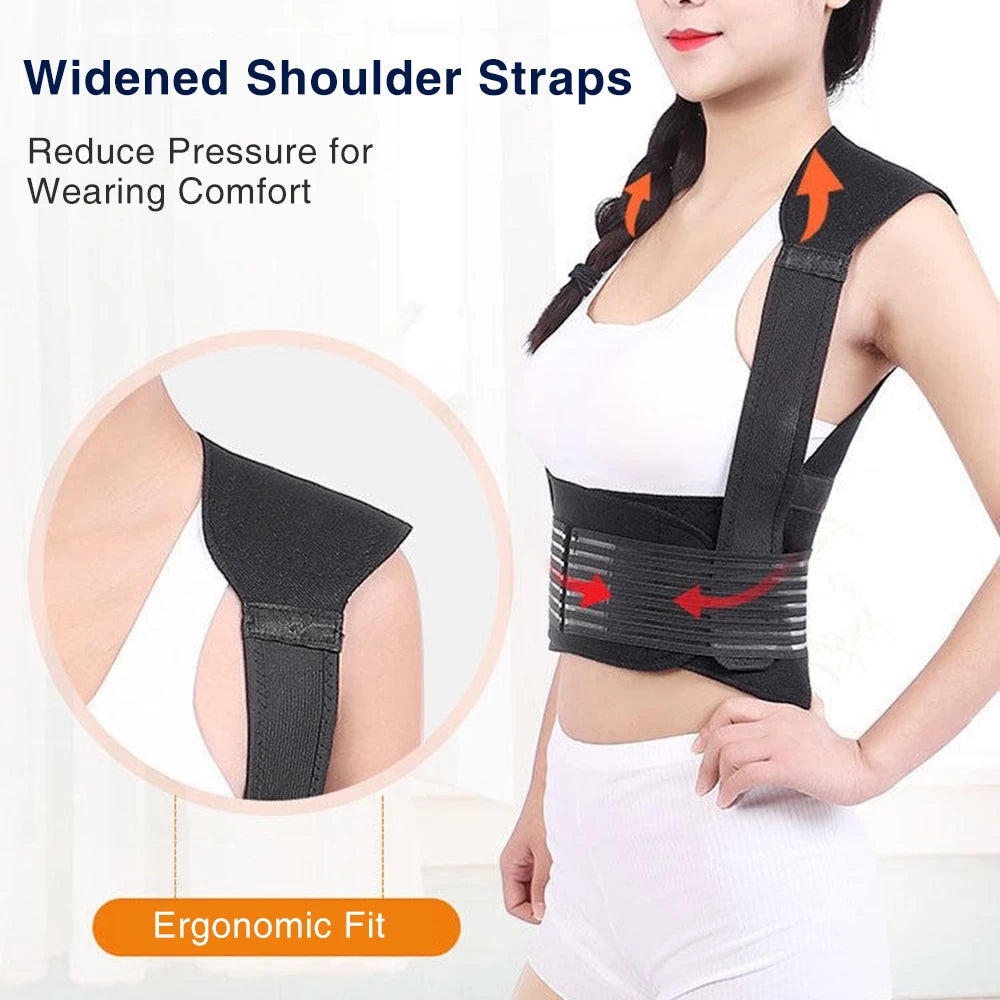 Self-Heating Tourmaline Magnetic Back and Shoulder Support Brace - 8