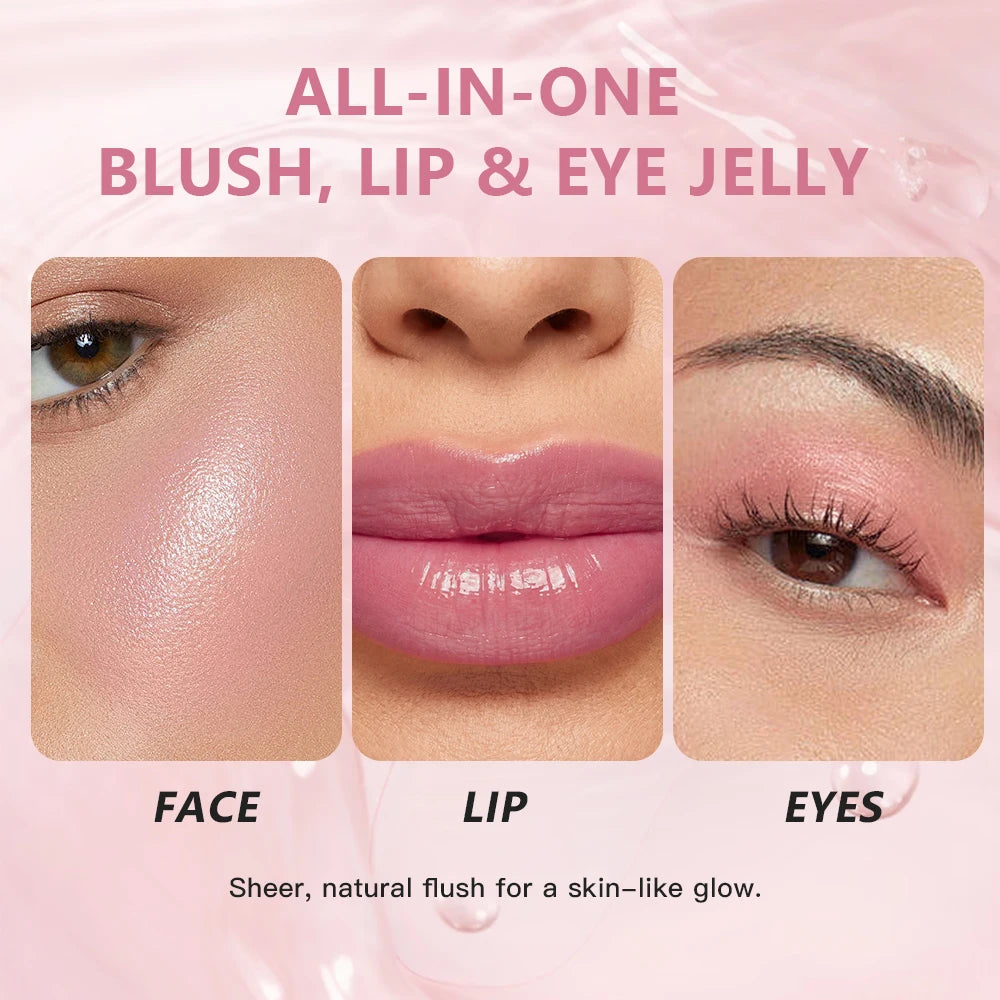 pH Adaptive Color-Changing Jelly Blush for Lips, Cheeks and Eyes