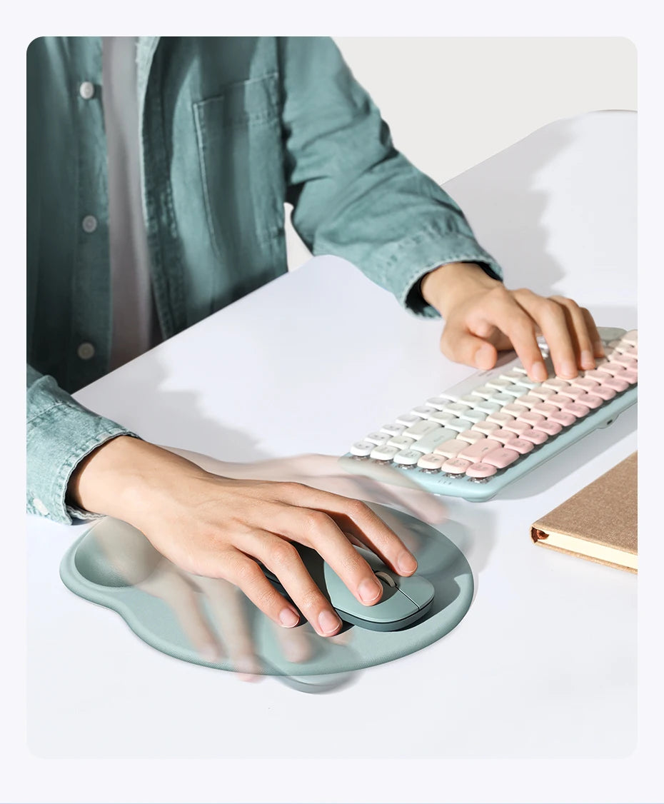 Ergonomic Memory Foam Mouse Pad with Wrist Rest