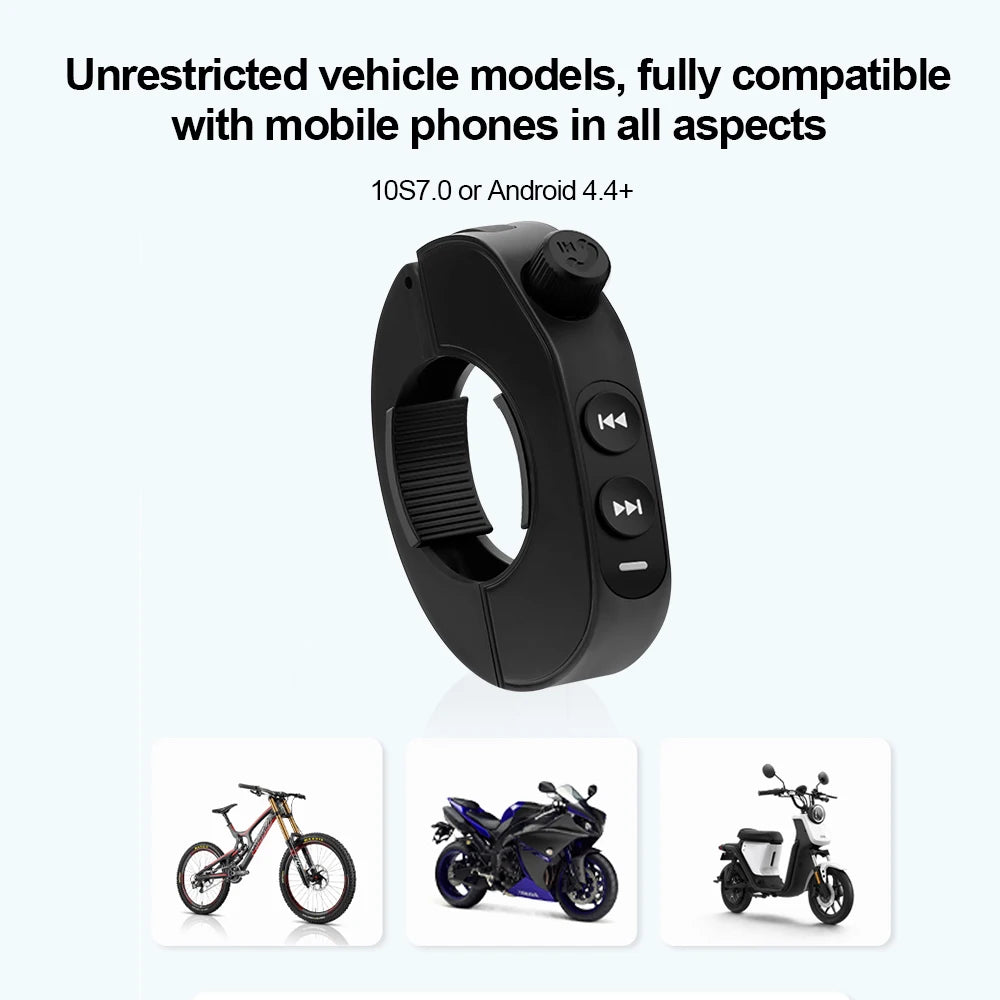 Bluetooth 5.3 Motorcycle Handlebar Remote Control for Phone and Headset